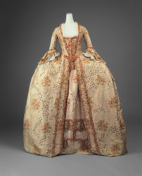 18th century dress with stays